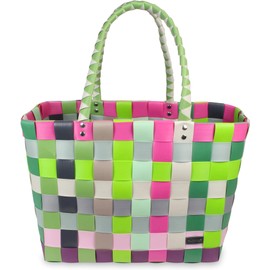 normani Plastic Wicker Basket Ideal as a Shopping or Beach Chair Dusty Pink