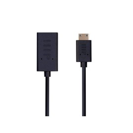 Monoprice 4K Small Diameter High Speed HDMI to Micro HDMI Passive Cable - 0.5 Feet - Black | 4K@60Hz, 40AWG, eARC, for Laptop, DSLR, Camera, Camcorder, Tablet, HDTV, Projector - UltraFlex Series