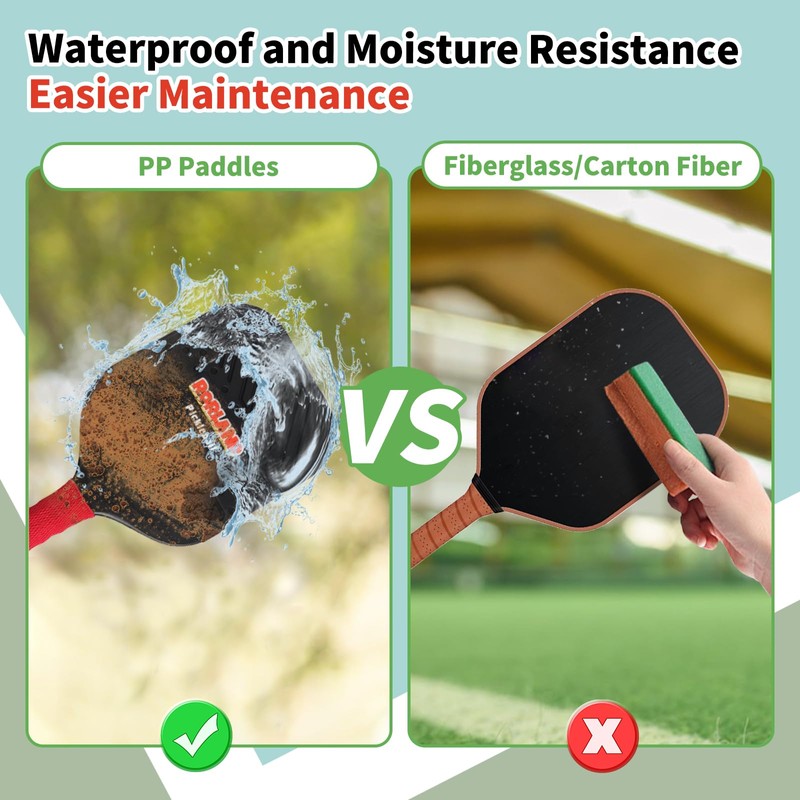 RORLAND 5.5oz Lightweight Pickleball Paddles Set of 2,Fun Play Sport