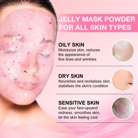 Angeland Jelly Mask for Facials Professional, Hydrating & Moisturizing Peel-Off Natural Gel Face Mask SkinCare, Professional Spa Use Jelly Face Masks, Deep Hydration & Glow 23 Fl Oz (Bulgarian Rose)