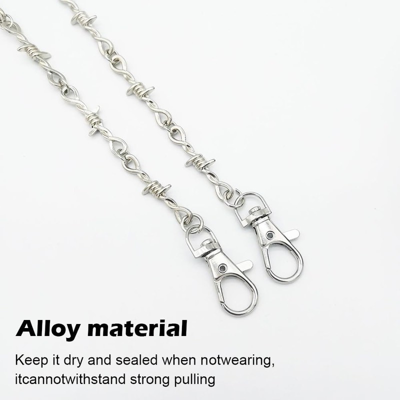 PMTFUMY Punk Waist Chain & Metal Keychain for Men &