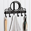 SIFZYJGN Metal Letter D Key Holder for Wall, Monogram Coat