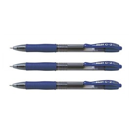 Pilot G2 10 Broad Tip 1 mm Blue Roller GEL INK PENS PACK OF 3