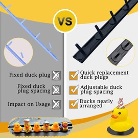 SWLOR Duck Holder,Adjustable Duck Plugs,Holds up to 12 Ducks,Rubber Duck Holder,Duck Holders for Jeep Dashboard Duck Display(Does Not Include Rubber Duck)