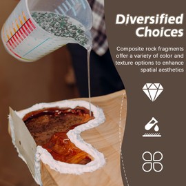 Litoexpe 350 G/ 0.77 lb Blend Decorative Color Chips Flakes Blend Concrete Coatings Paint Chips Garage Epoxy Coating Flakes for Garage Floor Wall (Green/Black/Gray/White)