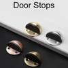 Floor Door Stoppers, 2 PCS Oval Half Moon Door Stops