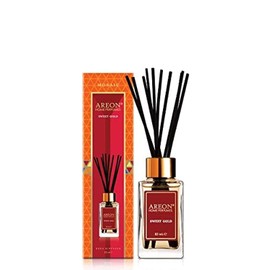 Areon Home Luxury Perfume Reed Diffuser + 10 Rattan Reeds, Sweet Gold 85 ml