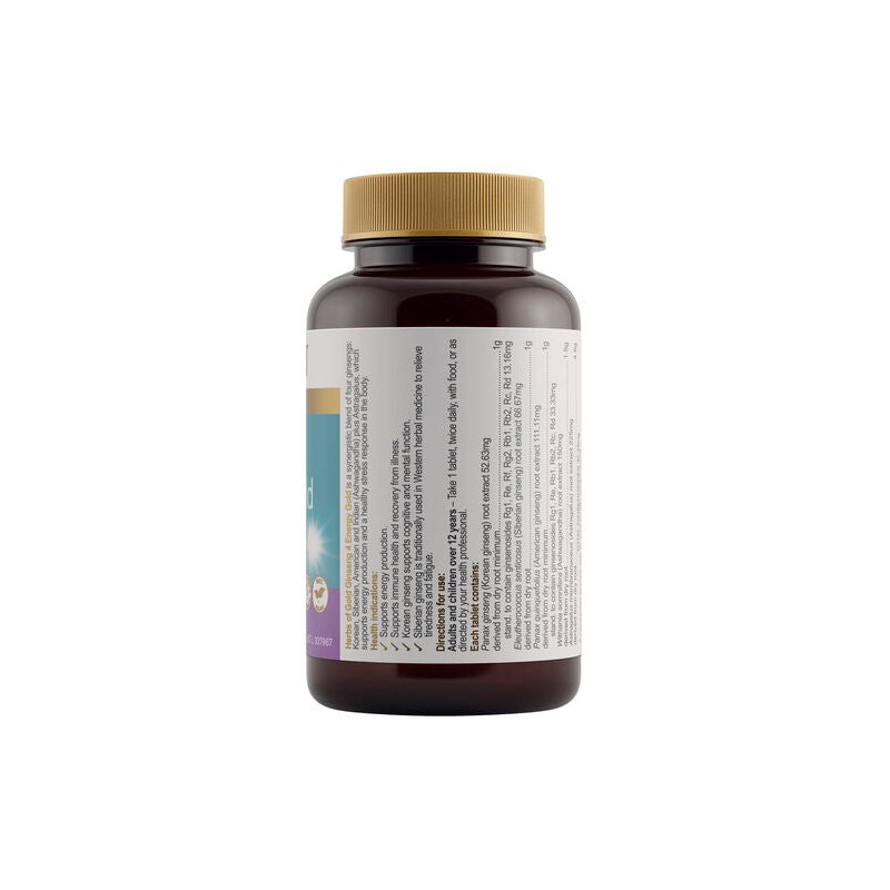 Herbs Of Gold Ginseng 4 Energy Gold 60 Tablets