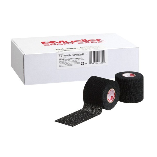 Mueller Tear Light Tape Black 50mm [6 Pack] Soft Elastic