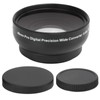 Optical Glass 0.45x WideAngle Black Additional Lens for 49mm Camera
