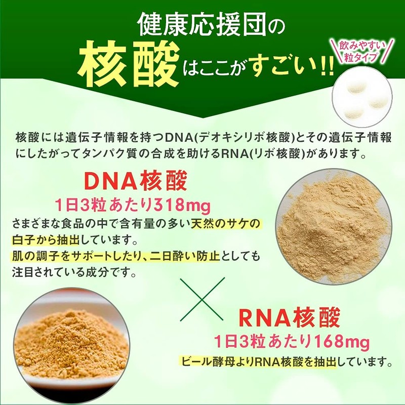 Health Support Team DNA & RNA Supplement, Glucose Plus, Salmon,