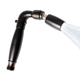 High Sierra® Solid Metal Handheld Shower Head, Lead-Free, with Built-In Trickle Valve. Shower Hose and Holder Not Included. Low Flow 1.25 GPM. Oil Rubbed Bronze