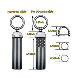 USA Flag Key Chain Patriotic American USA Flag Car Keychain with Zinc Alloy Ring Fit for Jeep Men Car AccessoriesUsa Chritmas Birthday Valentines Father's day Gift
