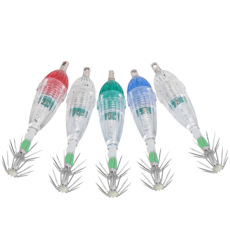 LED Underwater Fishing Lure Light Deep Drop Shape Waterproof Flashing