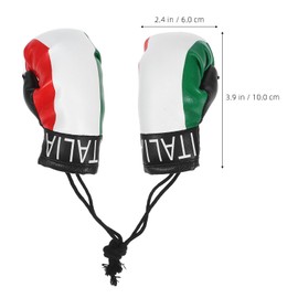 Luxshiny 1 Pair Miniature Boxing Gloves Decor Cotton Car Decorations Boxing Gloves Mini PVC