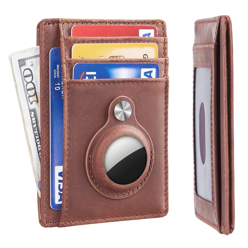 Hawanik Slim Minimalist Front Pocket Air Tag Wallet, Mens Wallet