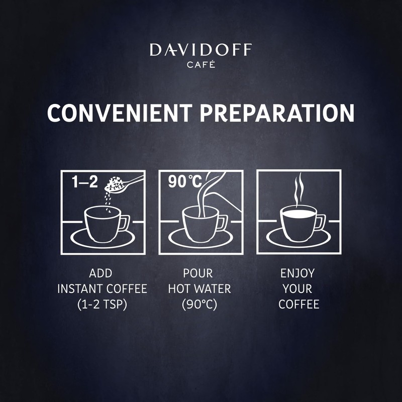 DAVIDOFF Crema Intense Instant Coffee - 9/12 Intensity - 90