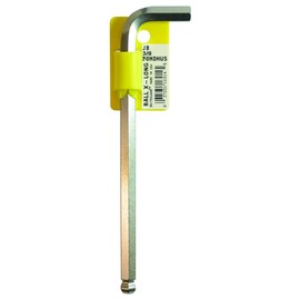 BONDHUS JB5/8 No. 16918 Hex Ball Point L-Wrench, Long, 5/8 Inch, Short Hand: 2.5 inches (63 mm), Long Hand: 10.4 inches (264 mm), Plated