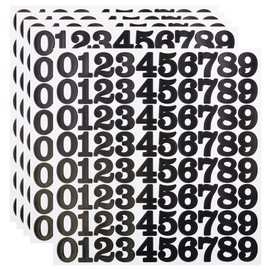 5 Sheets 1 Inch Black Number Stickers for Marking, Classifying, Labeling and Decorating
