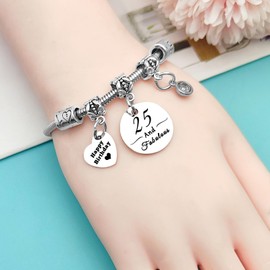 Mxrymvu 25th Birthday Gifts for Women Bracelet 25 Year Old Birthday Gifts Birthday Gift for 25 Year Old Female Happy 25th Birthday Gifts 25th Birthday Gift Ideas for Daughter Niece Girlfriend jewelry