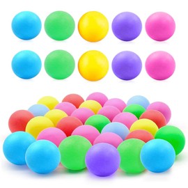 Riisoyu Pack of 50 Table Tennis Balls Colour, Mixed Colours Table Tennis Balls 40 mm Training Ping Pong Balls Premium Table Tennis Balls for Competition Training Entertainment Craft Decorations