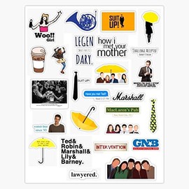 How I Met Your Mother Pack Bumper Sticker Vinyl Decal 5 inches