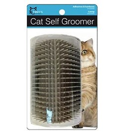 Cat Self Groomer with Catnip Pouch,Cats Corner Massage Comb Grooming Brush Tool for Kitten Puppy
