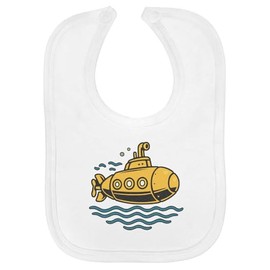 Azeeda 'Deep Sea Submarine' Soft Cotton Baby Bib (BI00067500)