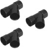 PVC Y-Branch Pipe Fitting, 40mm, Black, Pack of 3, 135-Degree