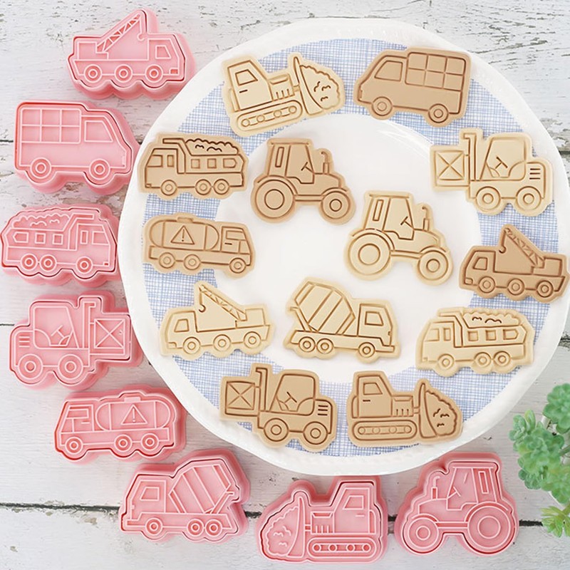 16 Pieces of Transportation Theme Molds, Creative Cartoon Molds, Fun