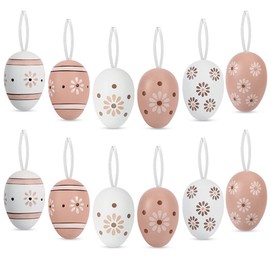 O-Kinee Easter eggs decoration for hanging, plastic Easter decoration