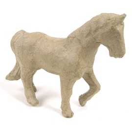 Décopatch - Ref AP108O - Small Horse - Papier Maché Object to Decorate - 13 x 4 x 11cm - Decorate with Décopatch Papers & PaperPatch Glue, Glitter, Paints