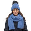Vivisence Stylish Women's Winter Set Hat with Pompom and Warm