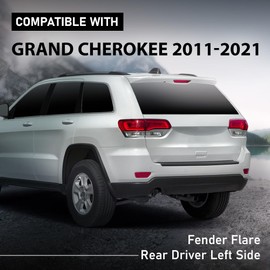 G-PLUS Fender Flares Wheel Arch Trim Rear Left Driver Side Compatible with Jeep Grand Cherokee 2011-2021 1MP35RXFAH