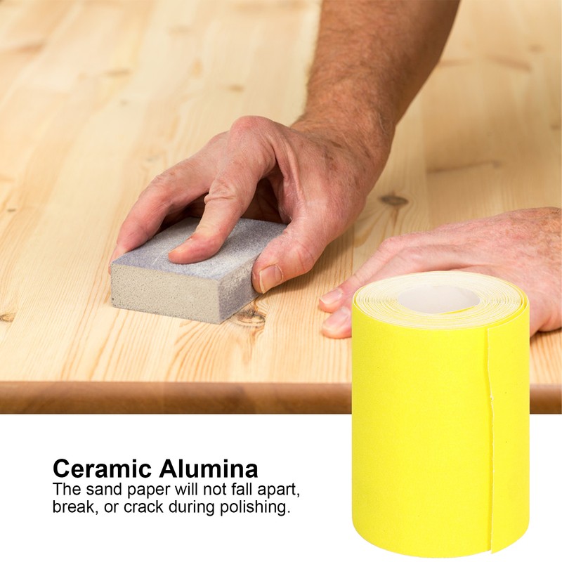 3 Rolls Sandpaper Roll 120 Grit Abrasive Sheet Polishing Grinding