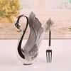 Dessert Spoon Set, Coffee Spoon Stand Kit Fruit Scoop Fork