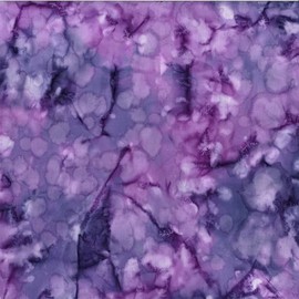 Cotton Batik Orchid Purple Mottled Hand-Dyed Mottles Bali Batiks Cotton Fabric by The Yard (D172.16)