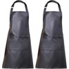 PU Waterproof Apron with One Big Pocket Adjustable Oil Proof
