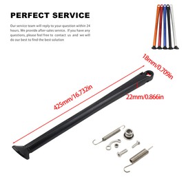Dirt Bike Kickstand Foot Side,Motorcycle Support Parking Side Stand Kickstand With Springs For XC XCW XCF XCF-W EXC EXCF EXC-R 150 200 250 300 350 400 450 505 530- Black