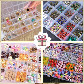 qiipii 2Pcs 28-Grid Clear Plastic Organizer White Fixed Compartment Storage Box for Rhinestones Beads, Earrings Art DIY Craft Jewelry, Diamond Accessories Small Parts, Items (8.82"L x 5.12"W x 0.6"H)