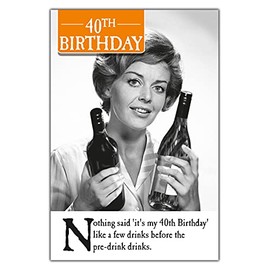 40th Birthday Card For Her, Funny 40th Birthday Card Women, Happy 40th Birthday Card Her, 40th Birthday Female Card, Greetings Card