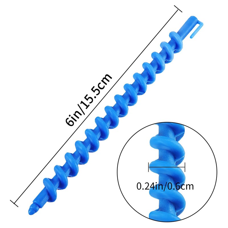 LALOCAPEYO 30 PCS Spiral Hair Perm Rods Set Self Grip