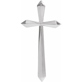 925 Sterling Silver 37.97x18.45mm Polished Elongated Religious Faith Cross Pendant Necklace - Pendant for Women