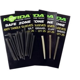 Korda Anti Tangle Sleeve Gravel, 25 Pack, Soft Rubber, Helps Prevent Tangles Tapered Design Perfect Fit onto Swivel or QC Clip Choice of Colours for Carp Fishing Enthusiasts
