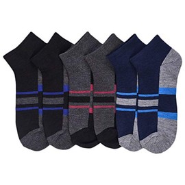 ToBeInStyle Calcetines informales de corte bajo, elásticos, para niños o hombres, paquete de 6, multicolor/fantasía (Strong), Boys' Size: 6-8