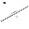 sourcing map 6 Pcs M6 x 250mm Fully Threaded Rod