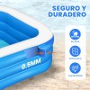 Alberca Inflables Grandes 260cm Piscinas Rectangulares Azul