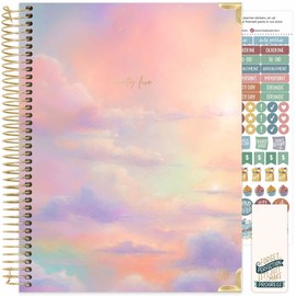 bloom daily planners HARDCOVER 2025 (8.5" x 11") Calendar Year Day Planner (January 2025 - December 2025) - Passion/Goal Organizer - Monthly & Weekly Inspirational Agenda Book - Cotton Candy Clouds