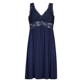 HUNKEMÖLLER Nora Lace Slip Dress, Peacot [175239], m