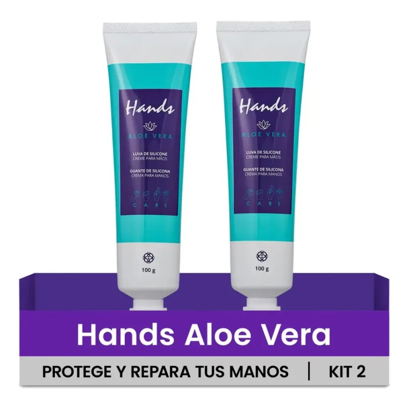 Kit con 2 Guante de Silicona Hands con Aloe Vera